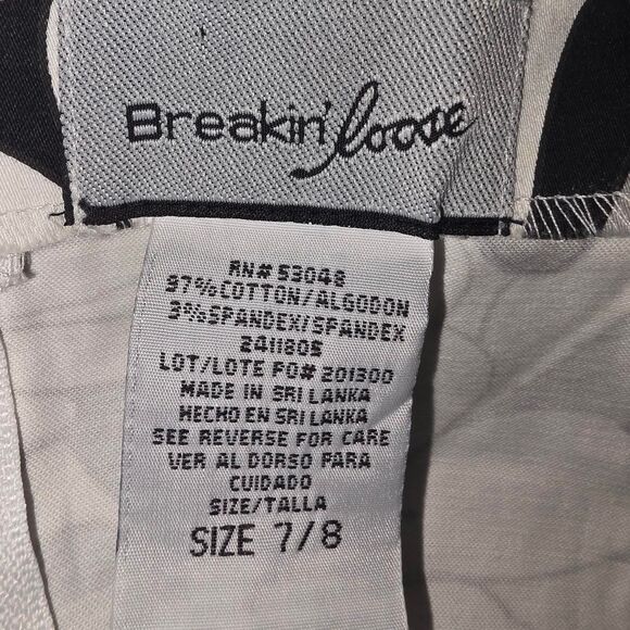 Y2K Breakin' Loose Black & White Floral Midi Dress Size 7/8 - Picture 3 of 3